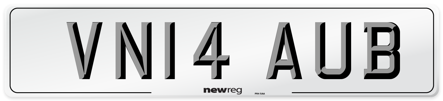 VN14 AUB Number Plate from New Reg